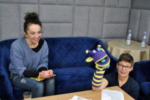 Aktorzy Beata Przeniczna i Dawid Żłobiński