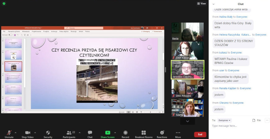 Zdjęcie ekranu z fragmentem prezentacji power point