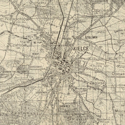 Stara mapa Kielc