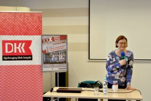 Na zdjęciu prowadząca spotkanie Anna Czerwińska-Rydel