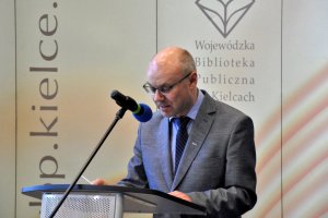 Na zdjęciu jeden z przemawiających.