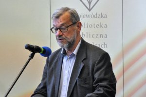 Na zdjęciu jeden z przemawiających.