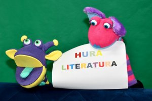 Na zdjęciu Bibliuś i Woluminka.