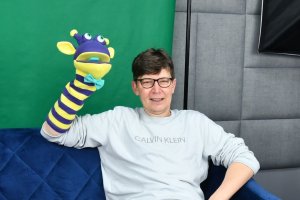 Na zdjęciu Bibliuś i Woluminka.