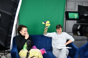 Na zdjęciu Bibliuś i Woluminka.