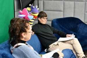 Na zdjęciu Bibliuś I Woluminka.