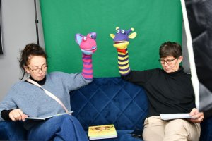 Na zdjęciu Bibliuś I Woluminka.