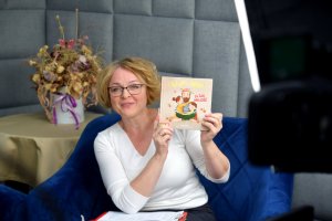 Na zdjęciu Bibliuś i Woluminka.