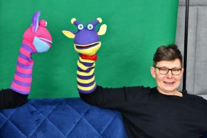 Na zdjęciu Bibliuś i Woluminka.