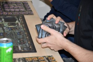 Na zdjęciu uczestnicy Wielkiego Boju Planszówkowego.