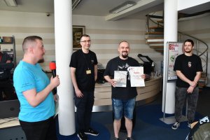 Na zdjęciu uczestnicy Wielkiego Boju Planszówkowego.