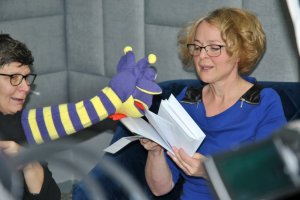 Na zdjęciu Bibliuś i Woluminka.