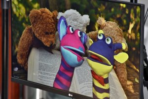 Na zdjęciu Bibliuś i Woluminka.