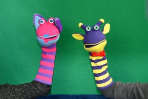 Na zdjęciu Bibliuś i Woluminka.