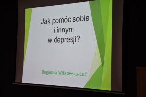 Na zdjęciu prowadząca wykład