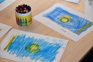 Na zdjęciu dzieci w czasie zajęć